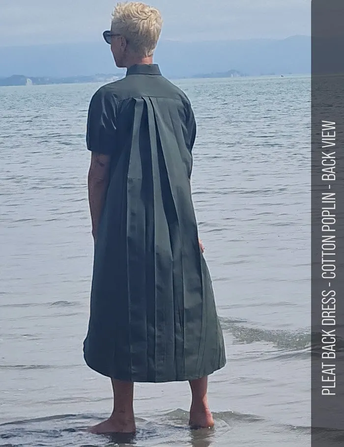Pleat Back shirt dress