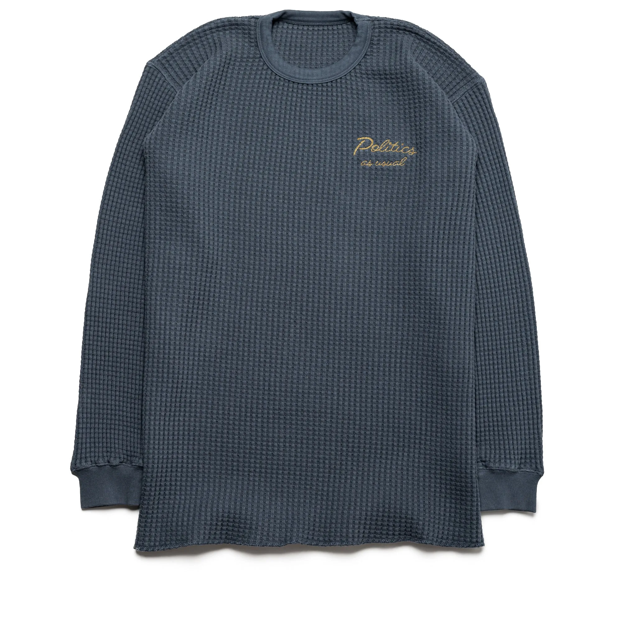 Politics x Standard Issue Thermal Crewneck - Slate