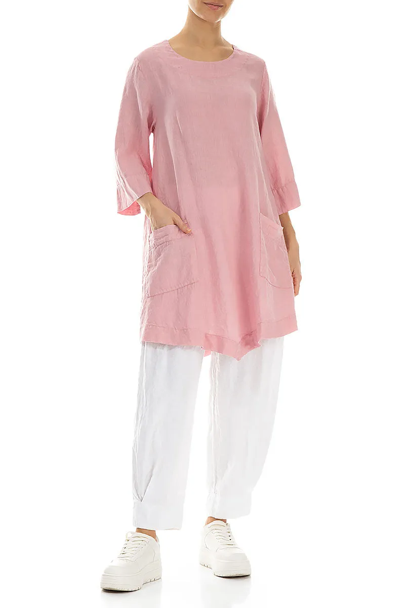 Powder Pink Light Linen Tunic