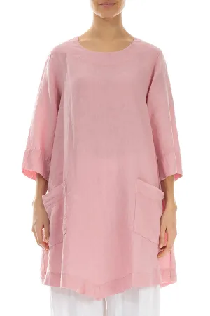Powder Pink Light Linen Tunic