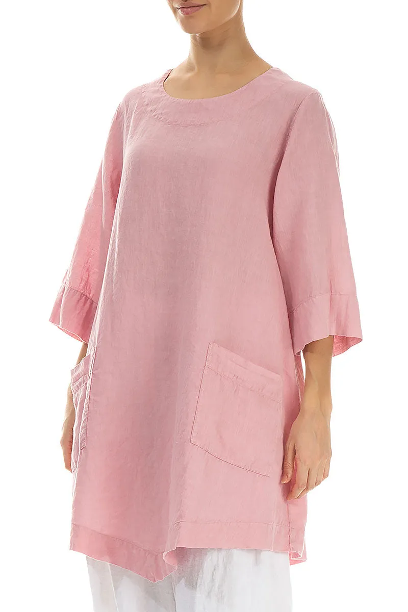 Powder Pink Light Linen Tunic
