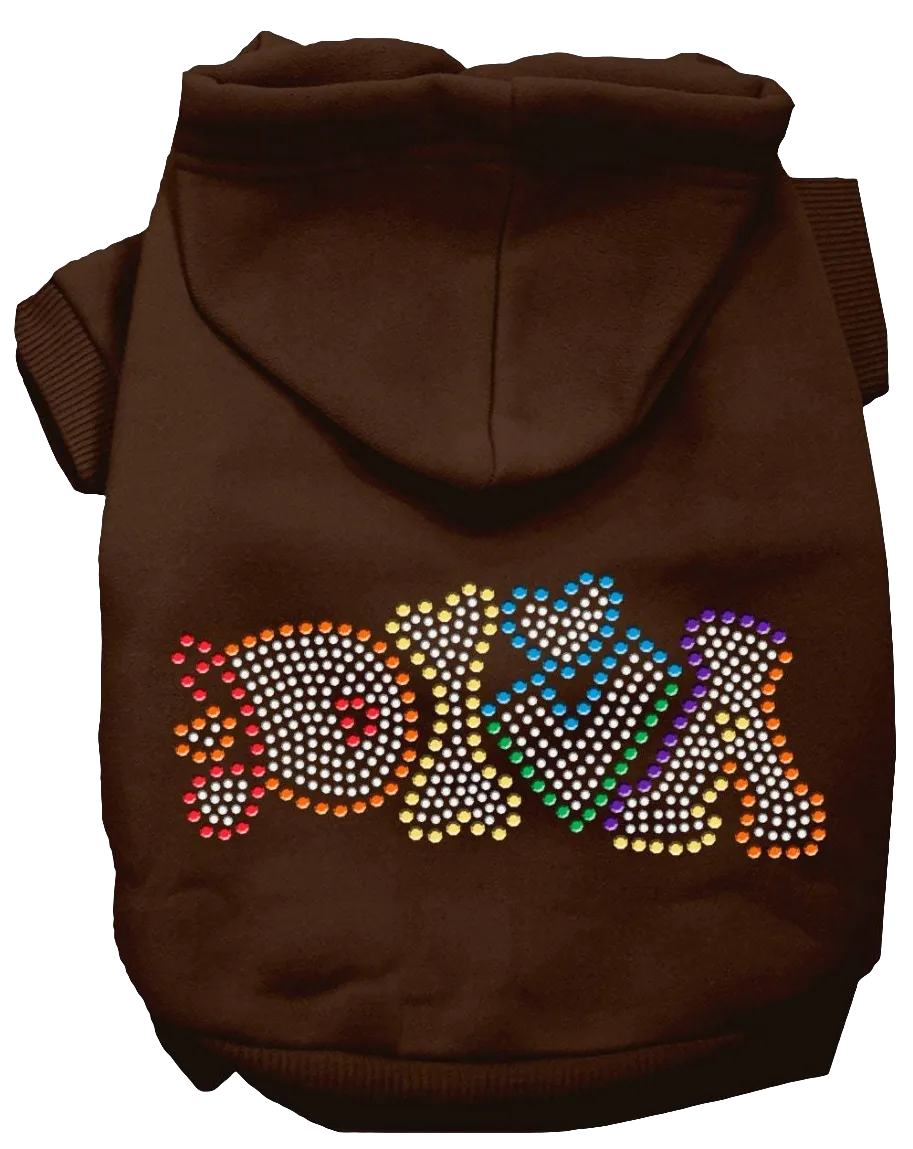 "Technicolor Diva" Rhinestone Pet Hoodie – Stylish Hoodie for Dogs & Cats