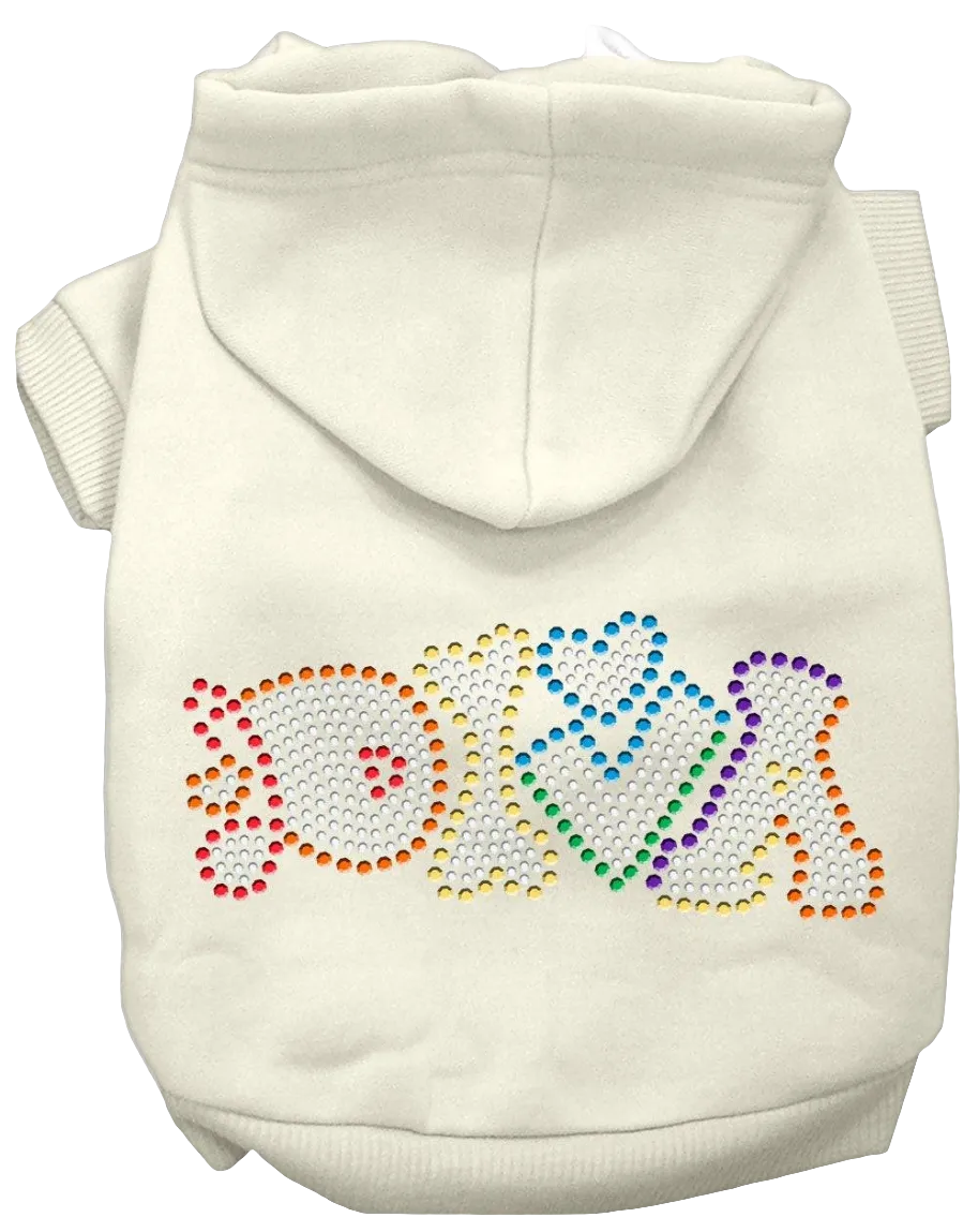 "Technicolor Diva" Rhinestone Pet Hoodie – Stylish Hoodie for Dogs & Cats