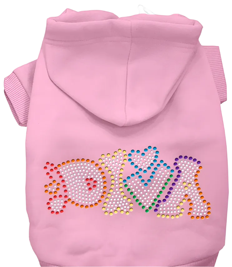 "Technicolor Diva" Rhinestone Pet Hoodie – Stylish Hoodie for Dogs & Cats