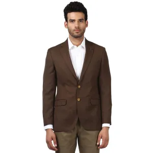 Raymond Men Brown Contemporary Fit Polyester Blend Jackets