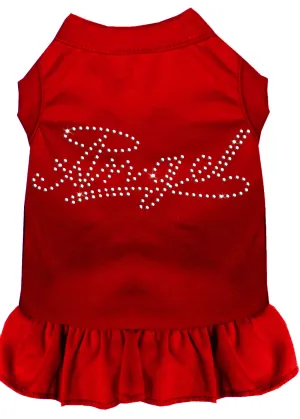 Rhinestone Angel Dress Red Xs