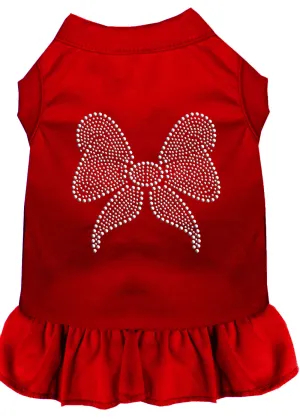 Rhinestone Bow Dress Red 4x