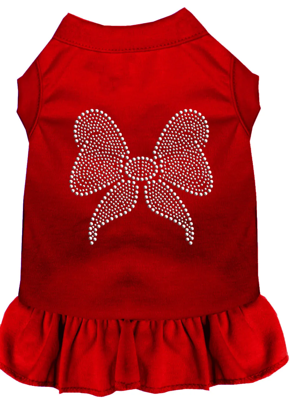 Rhinestone Bow Dress Red 4x