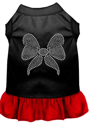 Rhinestone Bow Dresses Black With Red Xxl