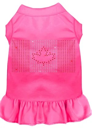 Rhinestone Canadian Flag Dress Bright Pink Xxl