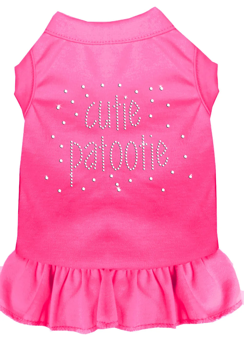 Rhinestone Cutie Patootie Dress Bright Pink Xs