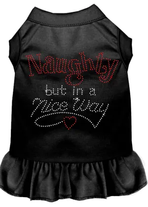 Rhinestone Naughty But In A Nice Way Dress Black Xs