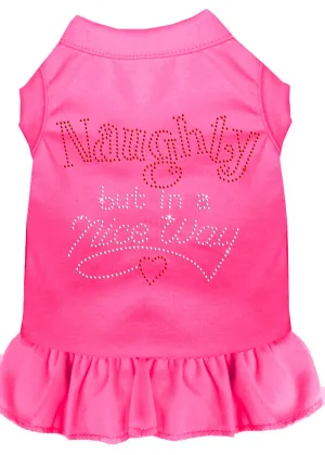 Rhinestone Naughty But In A Nice Way Dress Bright Pink Med