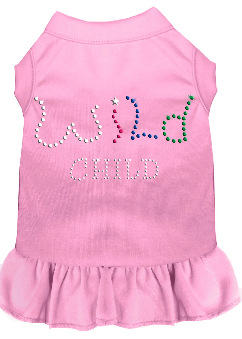 Rhinestone Wild Child Dress Light Pink Sm