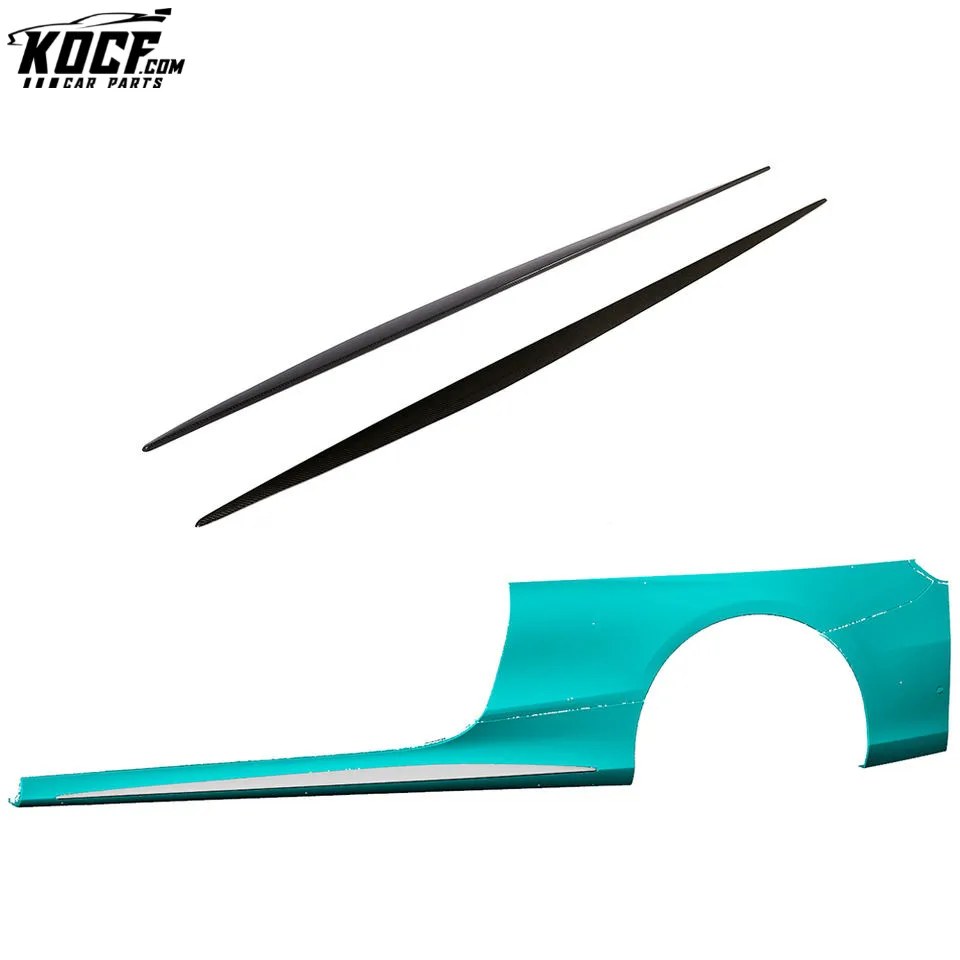 S-Class C217 Carbon Fiber Side Skirts Molding Trim for Mercedes Benz S500 S550 Sport Coupe 14-18