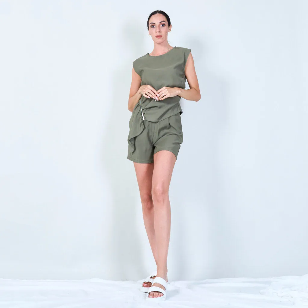 Sleeveless side-tie top wholesale