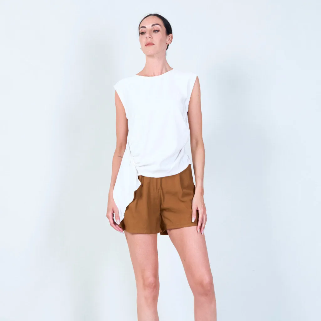 Sleeveless side-tie top wholesale