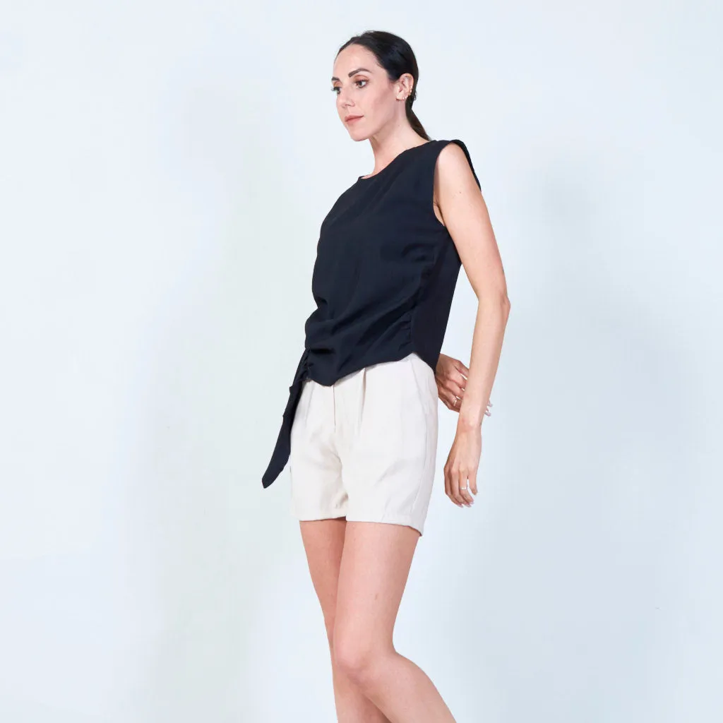 Sleeveless side-tie top wholesale