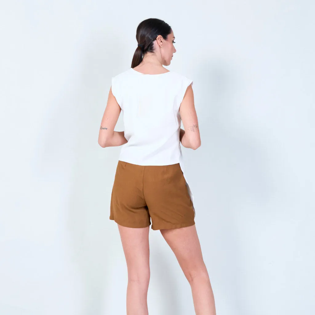 Sleeveless side-tie top wholesale