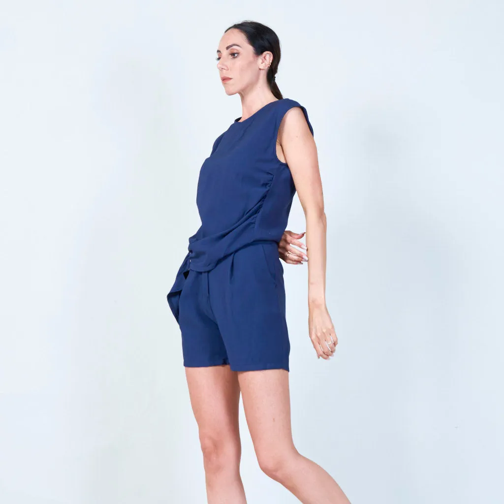 Sleeveless side-tie top wholesale