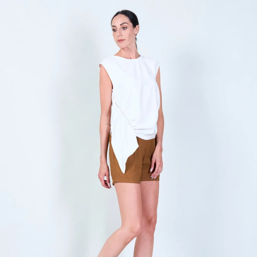 Sleeveless side-tie top wholesale