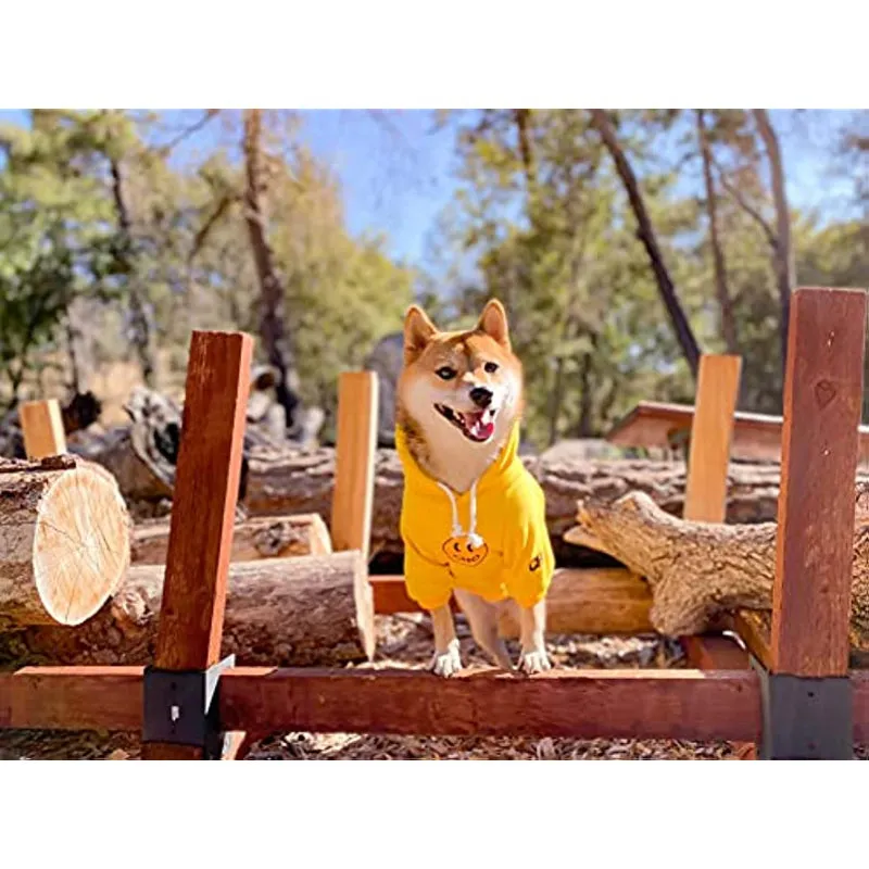 Smiley Dog Hoodie Stylish Dog Clothes Smiley Face Cotton Sweatshirt Fashion Outfit For Dogs Cats Puppy