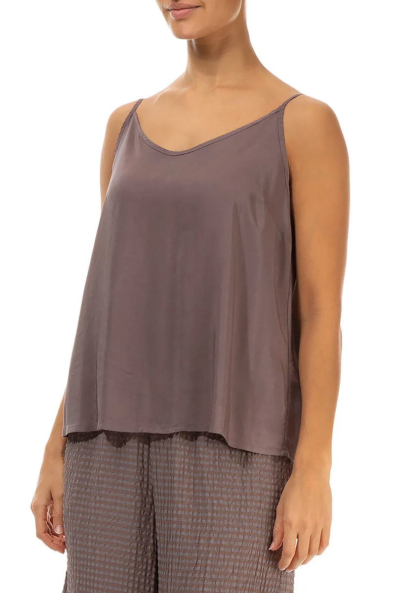 Strappy Truffle Silk Bamboo Top