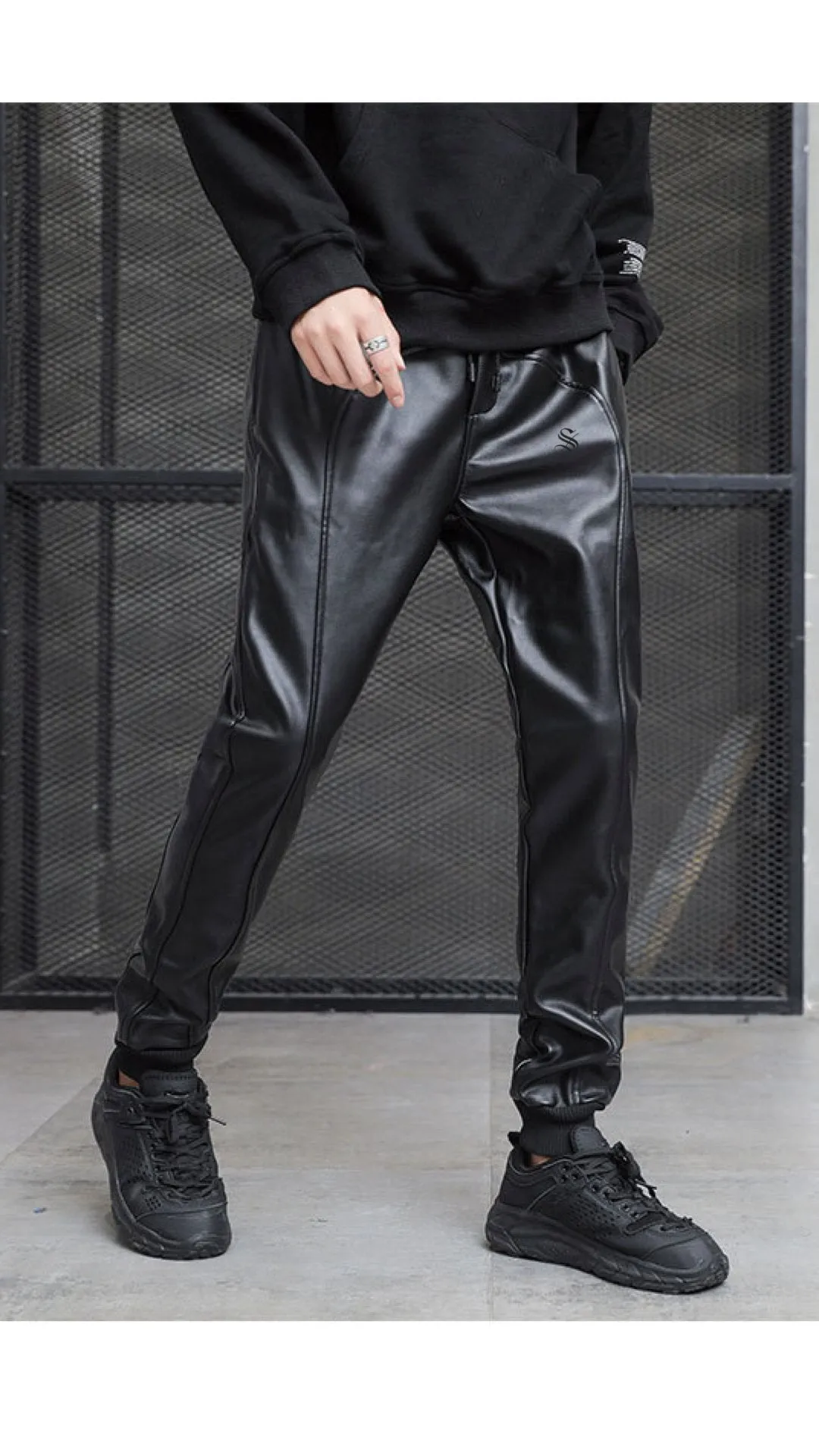 Suldinum  - Pu Leather Joggers for Men