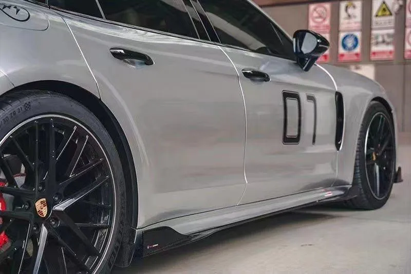 TAKD Carbon Side Skirts for Porsche Panamera 4 & 4S & Turbo 971 2017-ON Carbon Fiber