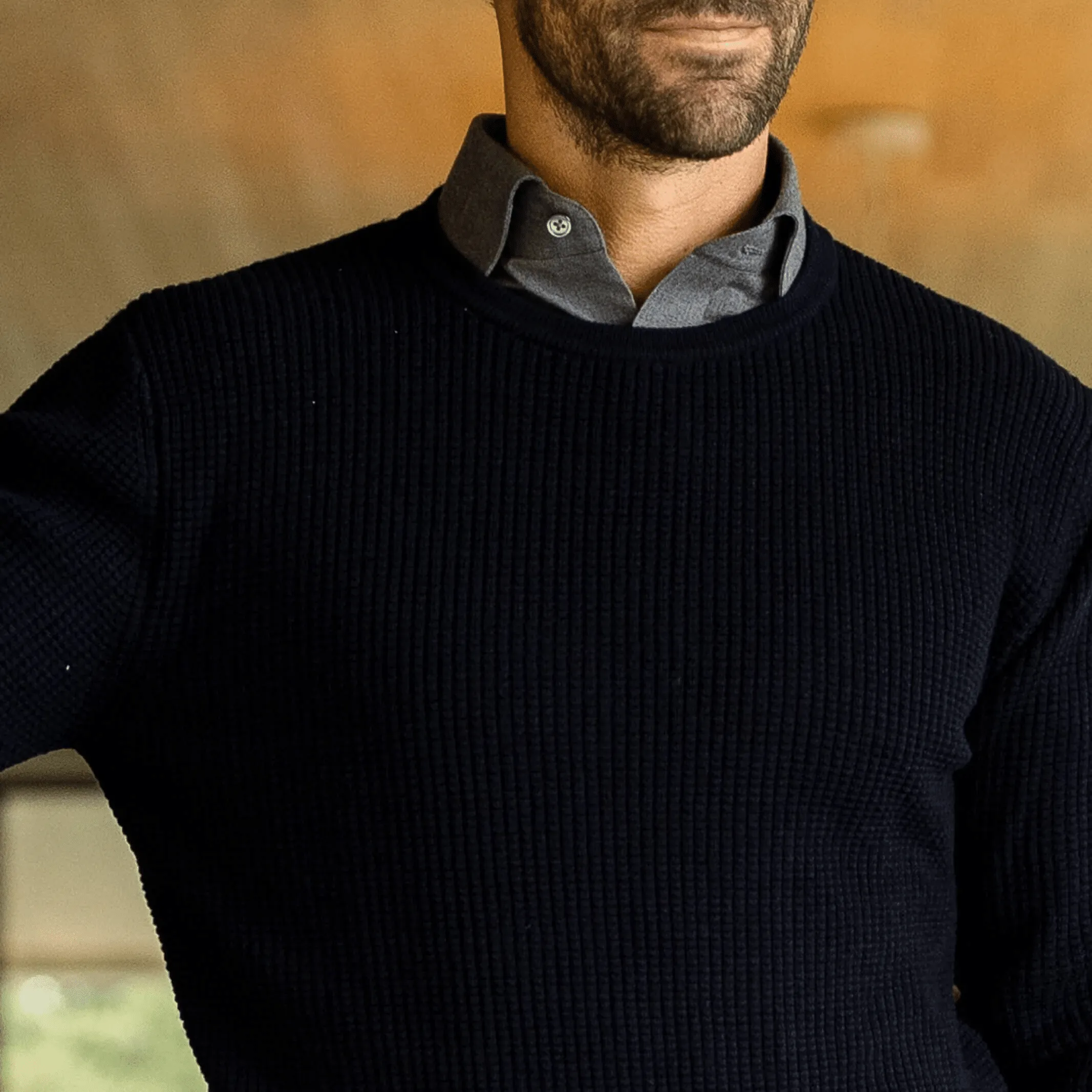 The Navy Walden Thermal Crew Sweater