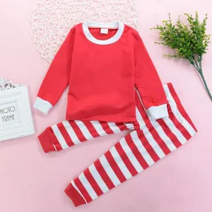 Unisex Long Sleeve Top & Striped Pants Trendy Kids Clothes Wholesale