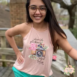 WHEN LIFE GETS BLURRY, ADJUST FOCUS | CLOTHED IN GRACE COLLECTION | WOMEN'S HIGH NECK TANK