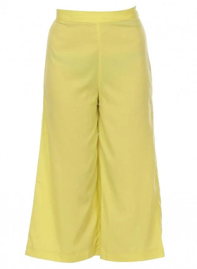 Yellow Cropped Pants